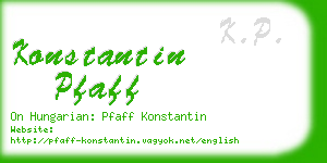 konstantin pfaff business card